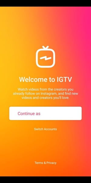 IGTV account
